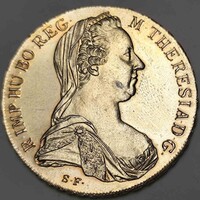 Mária Terézia Sf Aranyozott Tallér