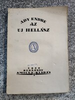 Ady Endre Az uj Hellász. Első kiadás. Bp., 1920, Amicus. (Hornyánszky ny.)