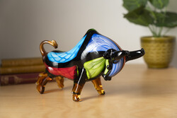 Mid century Üveg Bika / Retró / Murano stílusú