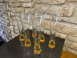 CHAMPAGNE CLUB - Veuve Clicquot „Trendy” pezsgőspohár készlet – 6 db kézzel készült