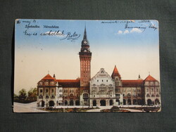 Képeslap,Szerbia,Szabadka,Városháza látkép,részlet,Lipsitz Szabadka kiadás, 1916-