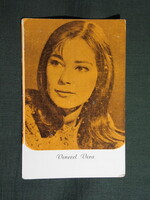 Kártyanaptár,Békéscsaba,MOKÉP,mozi,Venczel Vera színésznő, 1973   (licites)