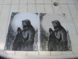 Drawings depicting the face of Jesus and Christ