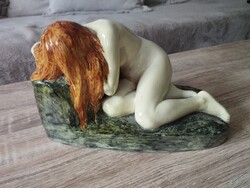 Ritka antik jelzett Yrjö Liipola 1907 terakotta szobor