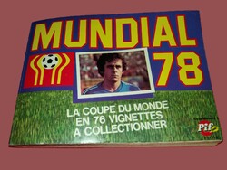 PIF Gadget melléklet 1978 MUNDIAL matricás album szép állapotban + matricákkal a képek szerint