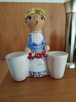 Szilágyi Mária kerámia szobor, vízhordó lány