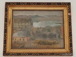TIHANY TÓTH B. LÁSZLÓ KÉPCSARNOKOS FESTMÉNY