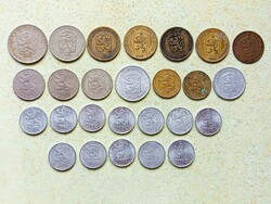 Csehszlovákia 26 db Különböző Érme 10 20 25 50 Halierov Haller 1 2 5 Korona 1962-1989