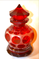 Hinged Crystal Flask with Polished Stopper