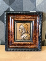 Franz Stiasny (1881-1941) Liszt Ferenc  bronz dombormű, plakett