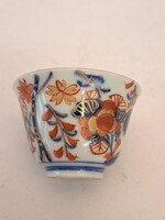 Antik japán Imari szaké porcelán csésze  kézzel festett és jelzett