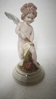 Meisseni porcelán figura  angyal amore nyílas