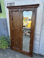 Felújított tölgyfa előszobafal, fogas, tükör