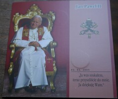 Málta emlék II. János Pál pápa 5 db-os érme szett!