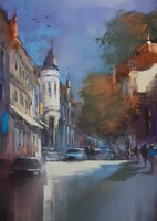 Pósa Ede - Kecskemét 48 x 34 cm pasztell, papír