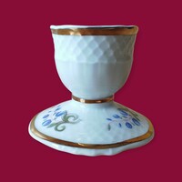 Hollóházi porcelán gyertyatartó – „Pannónia” stílusú, jelzett