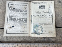 -AX443- Munkakönyv 1942 Békéscsaba szabó ruhaszabó szakma ipartestület papírrégiség igazolvány