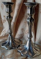 Antik szecessziós meseszép elegáns gyertyatartó pár