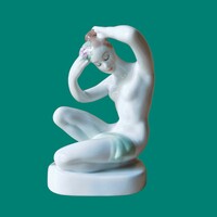 Aquincum porcelán női akt figura – Garbera Klára, jelzett