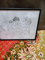 Vinkler László festőművész grafikája 1969