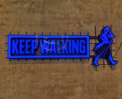 Világító reklámtábla Johnnie Walker