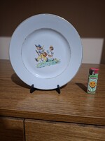 Zsolnay porcelán mese mintás tányér. 21,5 cm. Jelzett