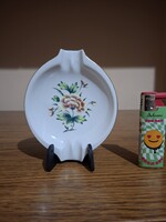 Hollóházi porcelán szegfű mintás hamutál. Hibátlan. Jelzett.