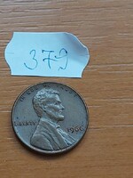 USA 1 CENT 1966  Abraham Lincoln, Réz-cink  379.