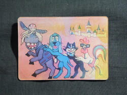 Kártyanaptár,dimenziós,Oroszország,mozi,Bremen muzsikusai rajzfilm,1992   (licites)