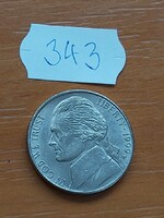 USA 5 CENT 1999 /P, Jefferson, Réz-nikkel  343.