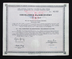 Államadóssági kötvény 4,5% elismervény 100 font sterling 1946