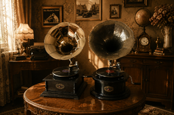 More Than Music: Mood in Black and Chrome - Exclusive Cone-shaped Turntables