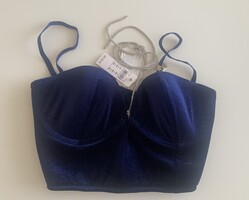 Leárazás!!! 80C Új címkés luxus Intimissimi bársony kristály alkalmi top melltartó köves csillámos