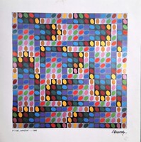 Viktor Vasarely (1906-1997) : Handya 1986.,offszet,15eft.