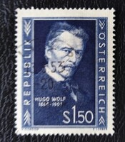 A981p / Ausztria 1953 Hugo Wolf zeneszerző bélyeg pecsételt
