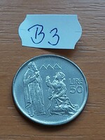SAN MARONO 50 LIRA 1972  Rozsdamentes acél, Szent Marinus   B3