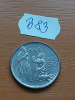 SAN MARONO 50 LIRA 1972  Rozsdamentes acél, Szent Marinus   B83