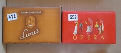 RÉGI 2 DARAB MAGYAR CIGARETTA, szivarka: OPERA ÉS LUXUS