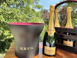 CHAMPAGNE CLUB - Krug Champagne – Matt Grafit Fekete és Sötét Cseresznye Színű Fém Jégveder