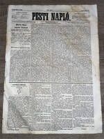 Pesti Napló napilap 1854 május 3.
