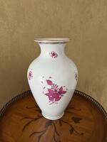 HERENDI PORCELÁN APPONYI VÁZA, BORDÁZOTT