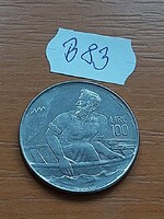 SAN MARONO 100 LIRA 1972  Rozsdamentes acél, Csónak Szent Marinus  B83