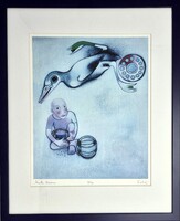 Földi Péter - Sánta kacsa 42 x 30 cm computer print, merített papír