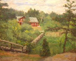 TAVASZI AKCIÓ!  EREDETI CSODÁS  ÁLDOR JÁNOS LÁSZLÓ /1895-1945/ : ERDEI LAK 1933
