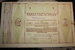 Üzletrészjegy: Makói Gazdasági Hitelszövetkezet. 1939.