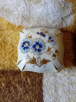 2605/13 Zsolnay porcelán búzavirág mintás bonbonier