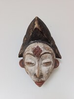 Afrikai maszk patinás fa maszk Punu népcsoport Gabon africká maska afrikanische Maske D33 612 6723