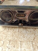 Vintage KING színházi látcső / opera binocular – Made in Japan, 25x coated lens