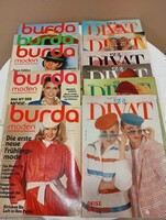 Retro fashion magazines, Burda, Ez a Divat...