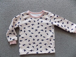 Cat-Patterned, Cute Cotton Sweater, Size 86